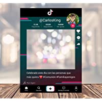 setecientosgramos Photocall TIKTOK | Ventana TIKTOK | Marco TIKTOK | PhotoBooth TIKTOK (Cartón 4mm) (90x120)